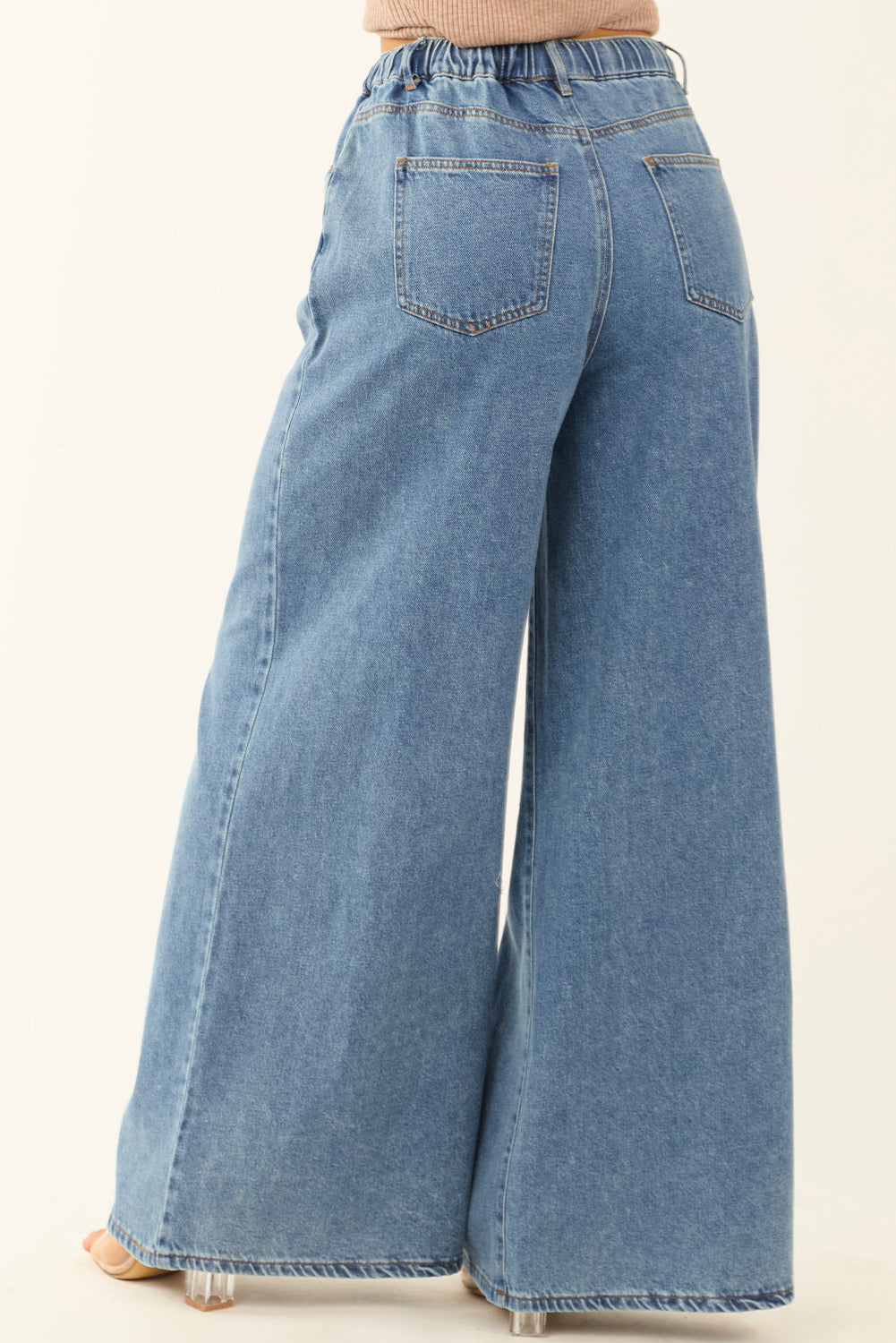 Wide Leg Denim Pants LT