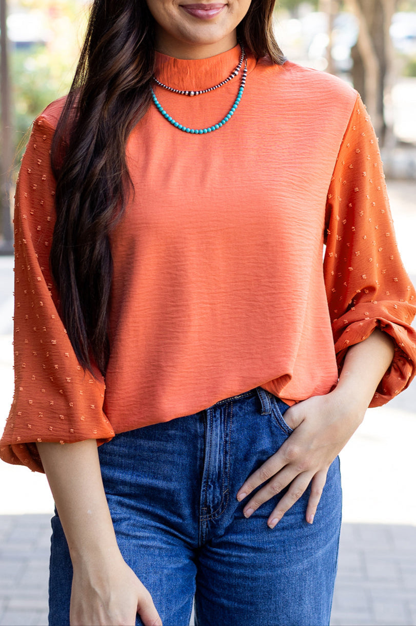 Swiss Dot Loose Blouse FB