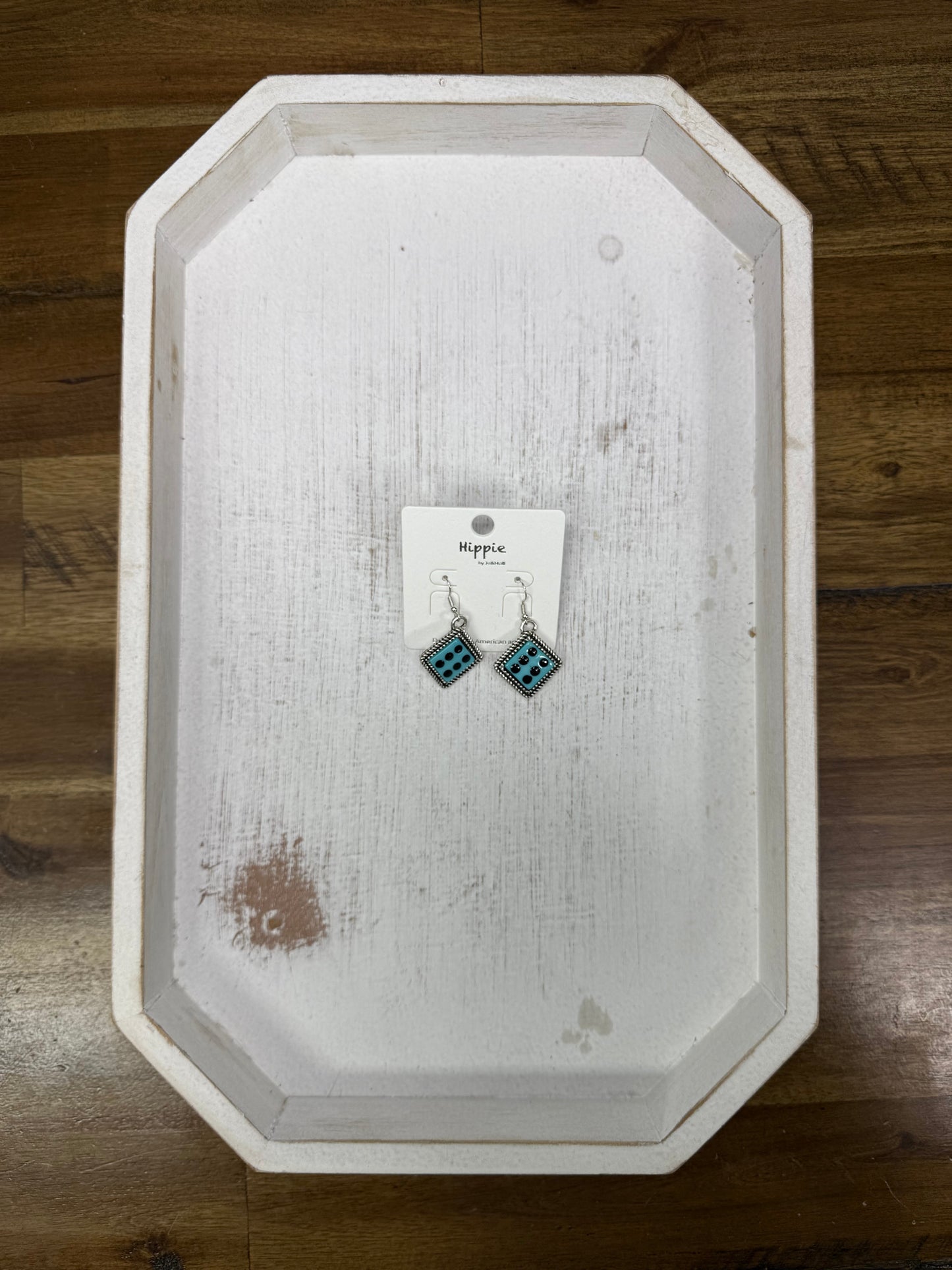 Teal Dice Earrings (FINAL SALE)