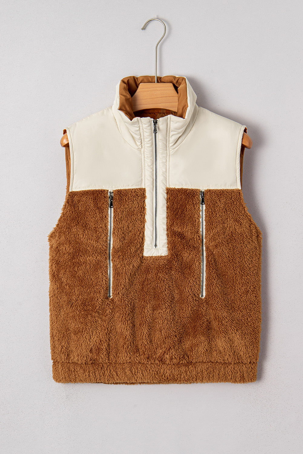 Colorblock Plush Vest FB