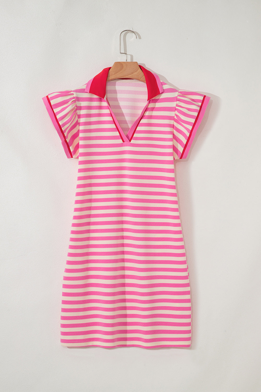 Pink Stripe Collared Dress LT