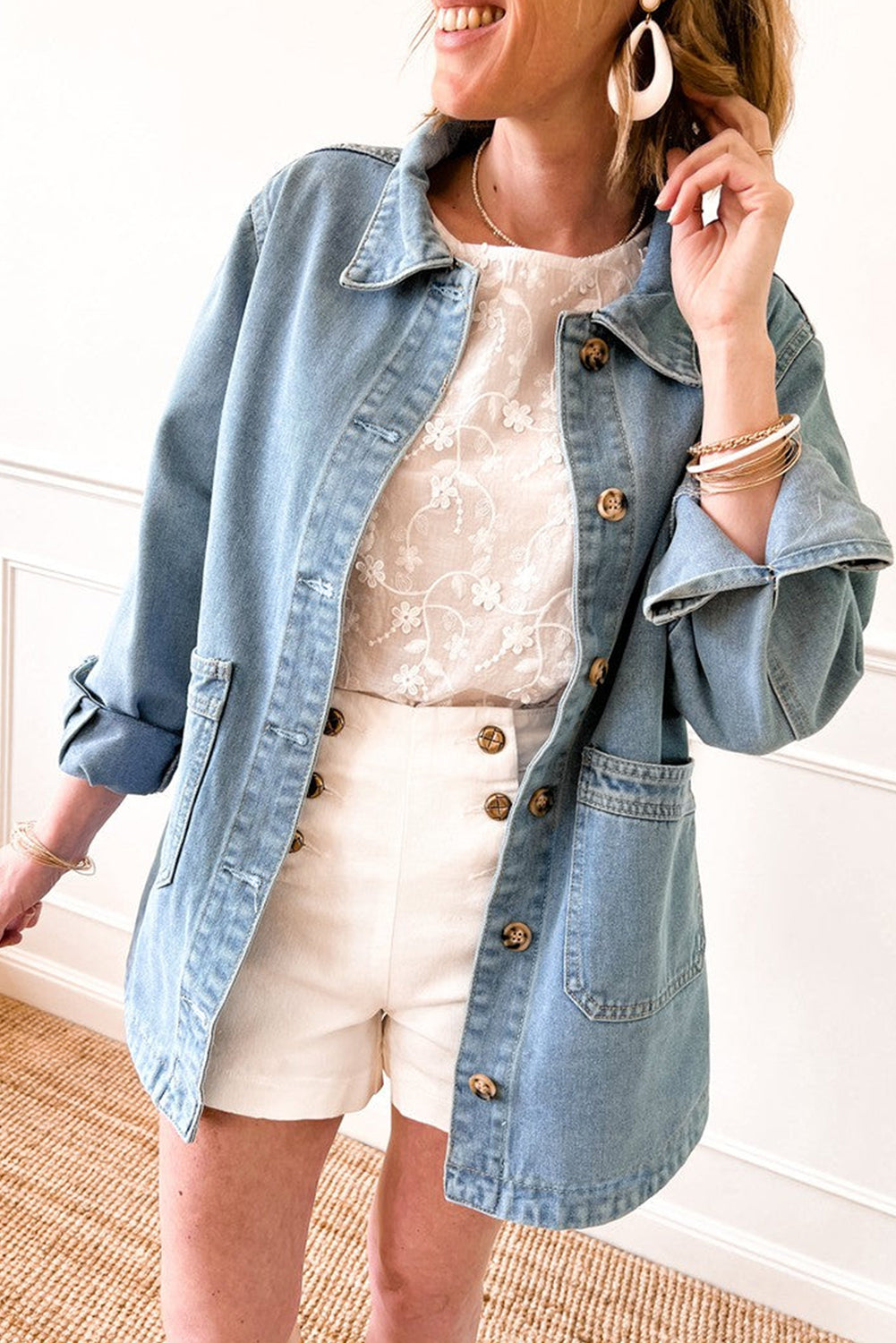 Blue Pocket Denim Jacket FB