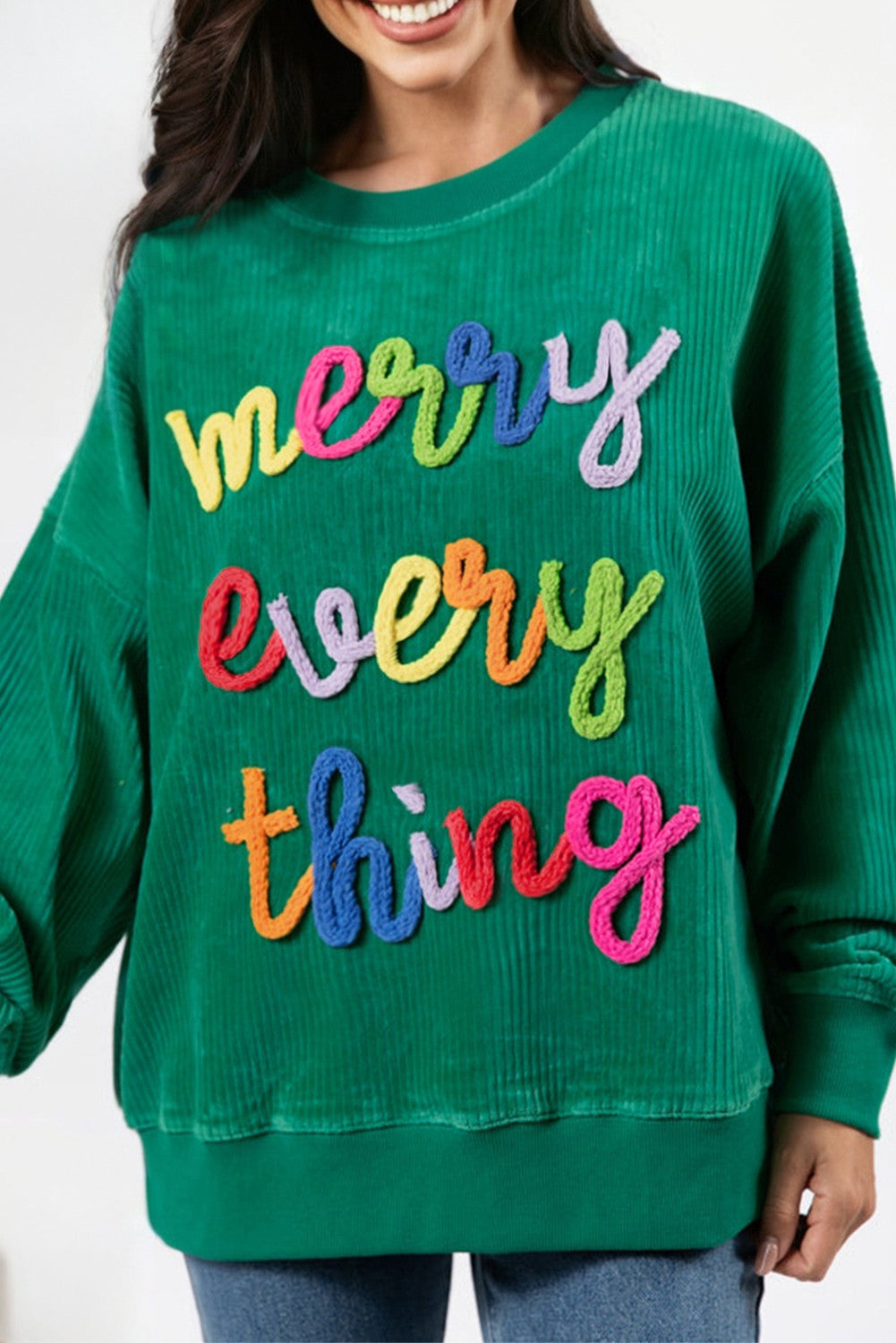 Merry Little Thing Loose Sweatshirt FB