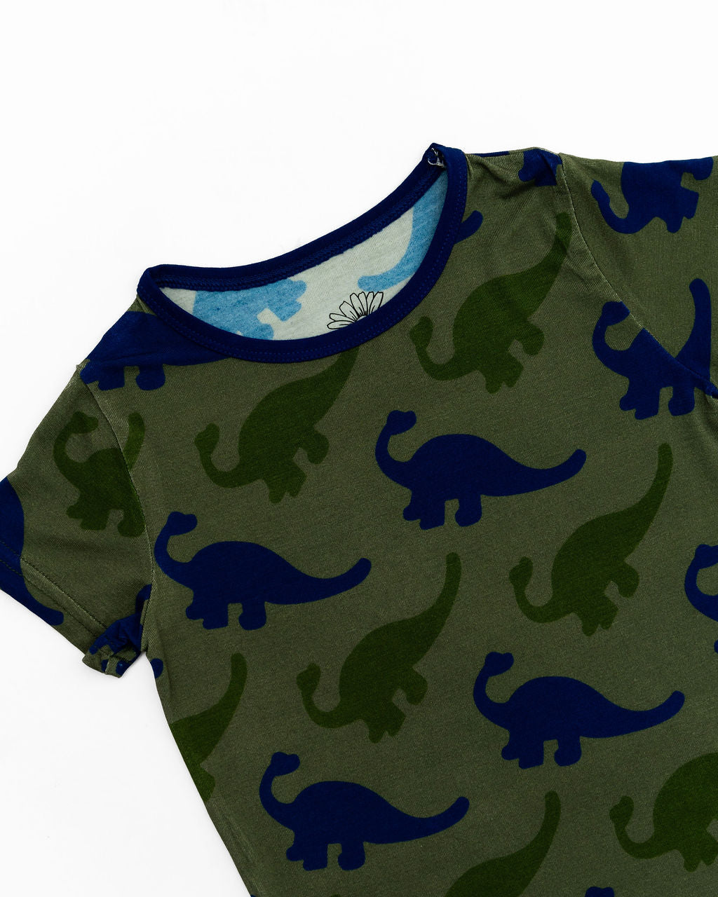 Dinosaur Print Toddler Short Sleeve Bamboo Sleepwear