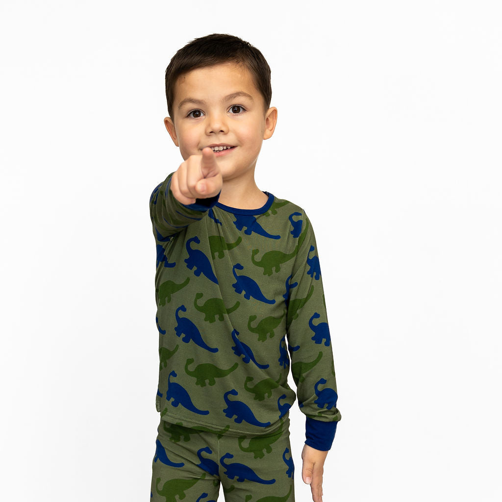 Dinosaur Long Sleeve Bamboo Sleep Set