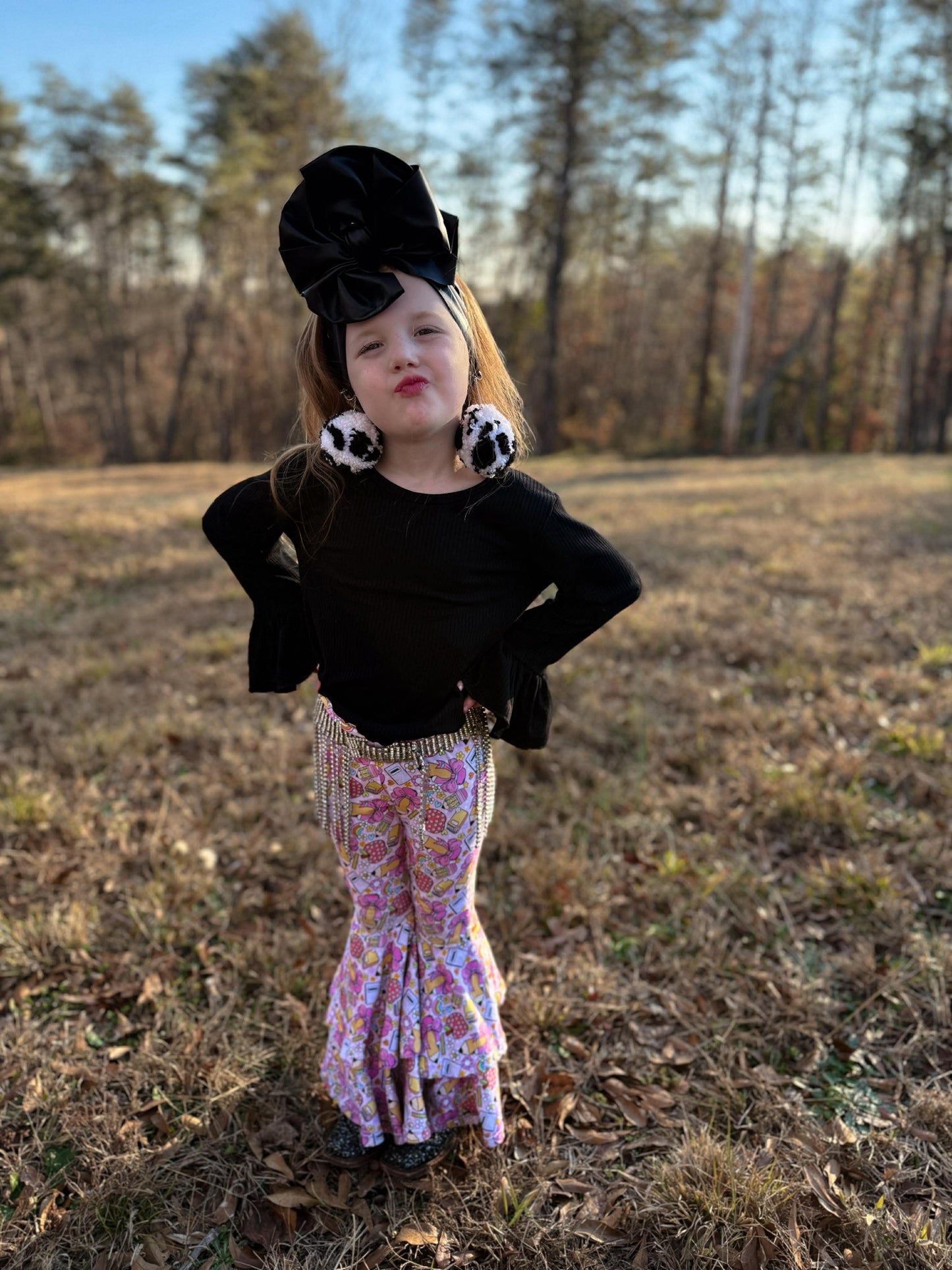 Pencil Me Pretty Double Bell Bottoms FINAL SALE