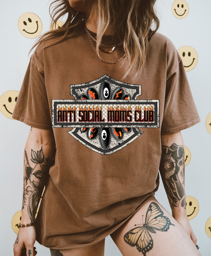 Anti social moms club Tee