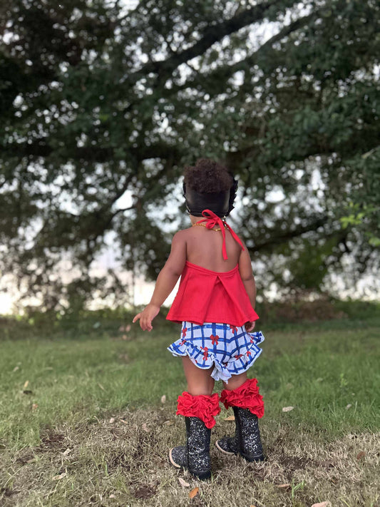 Newborn Cherry Red Swing Top (FINAL SALE)