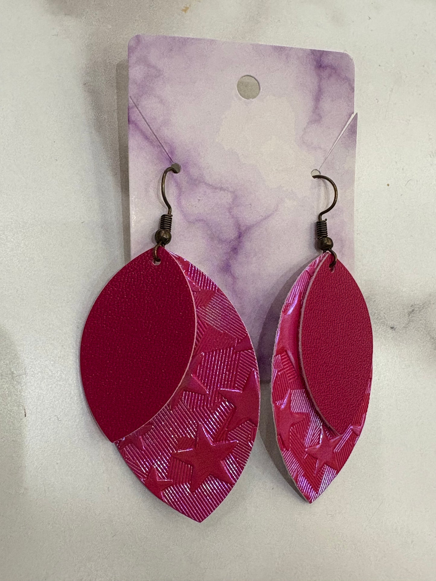 “Perfectly Yours” Iridescent Statement Earrings – Hot Pink on Pink