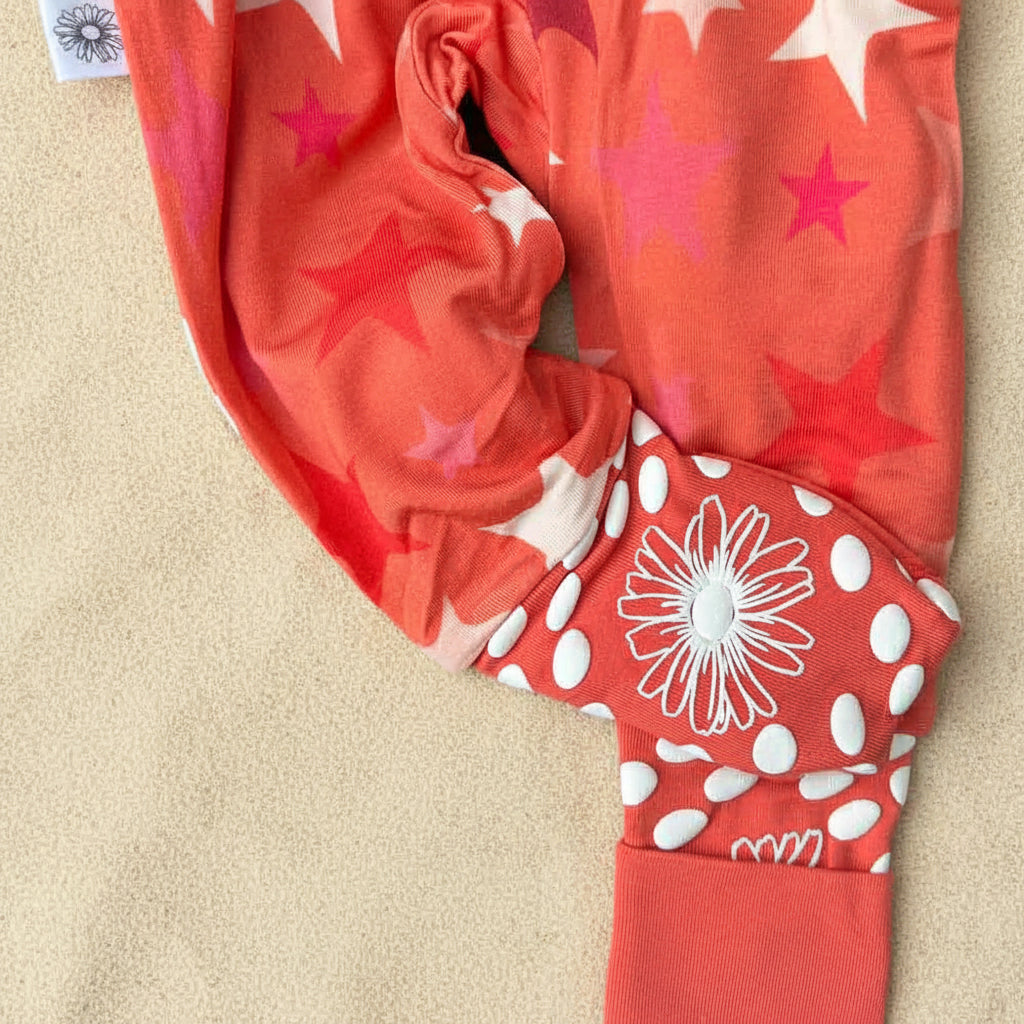Star Pink Bamboo Onesie