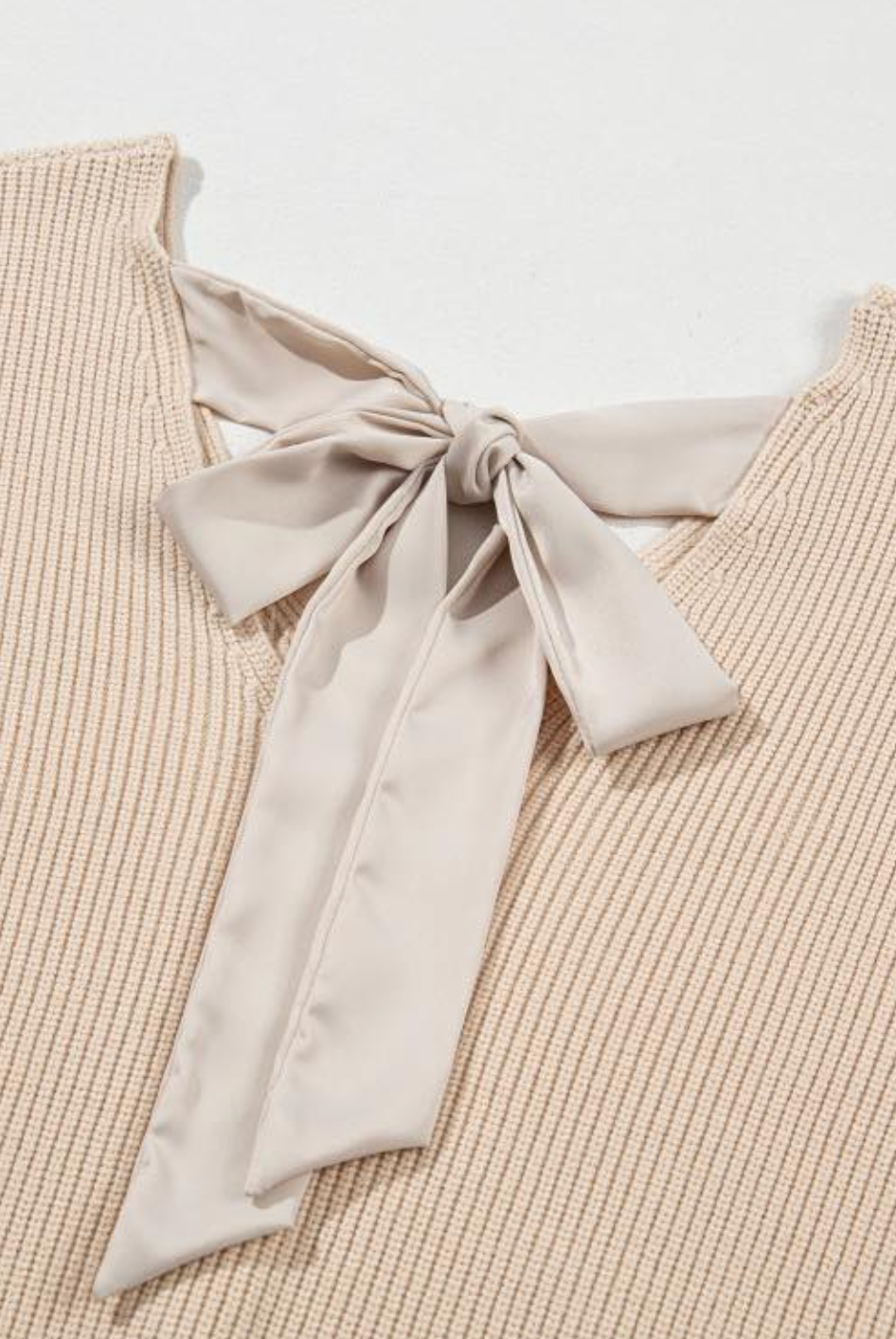 Lantern Knot Back Sweater FB
