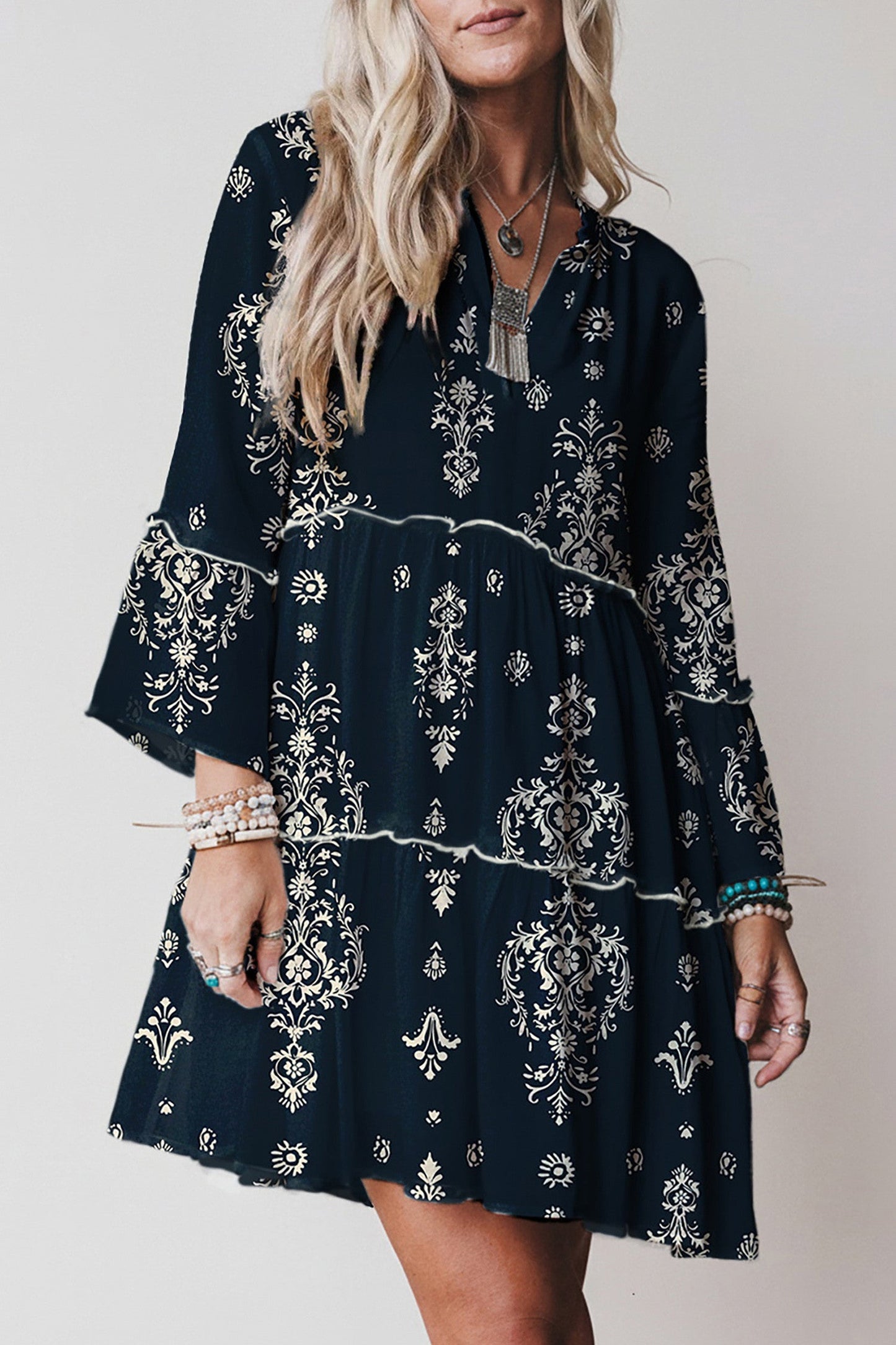 Boho Floral Mini Dress December.