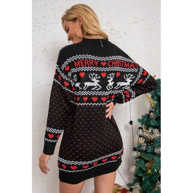 Round Neck Printed Sweater