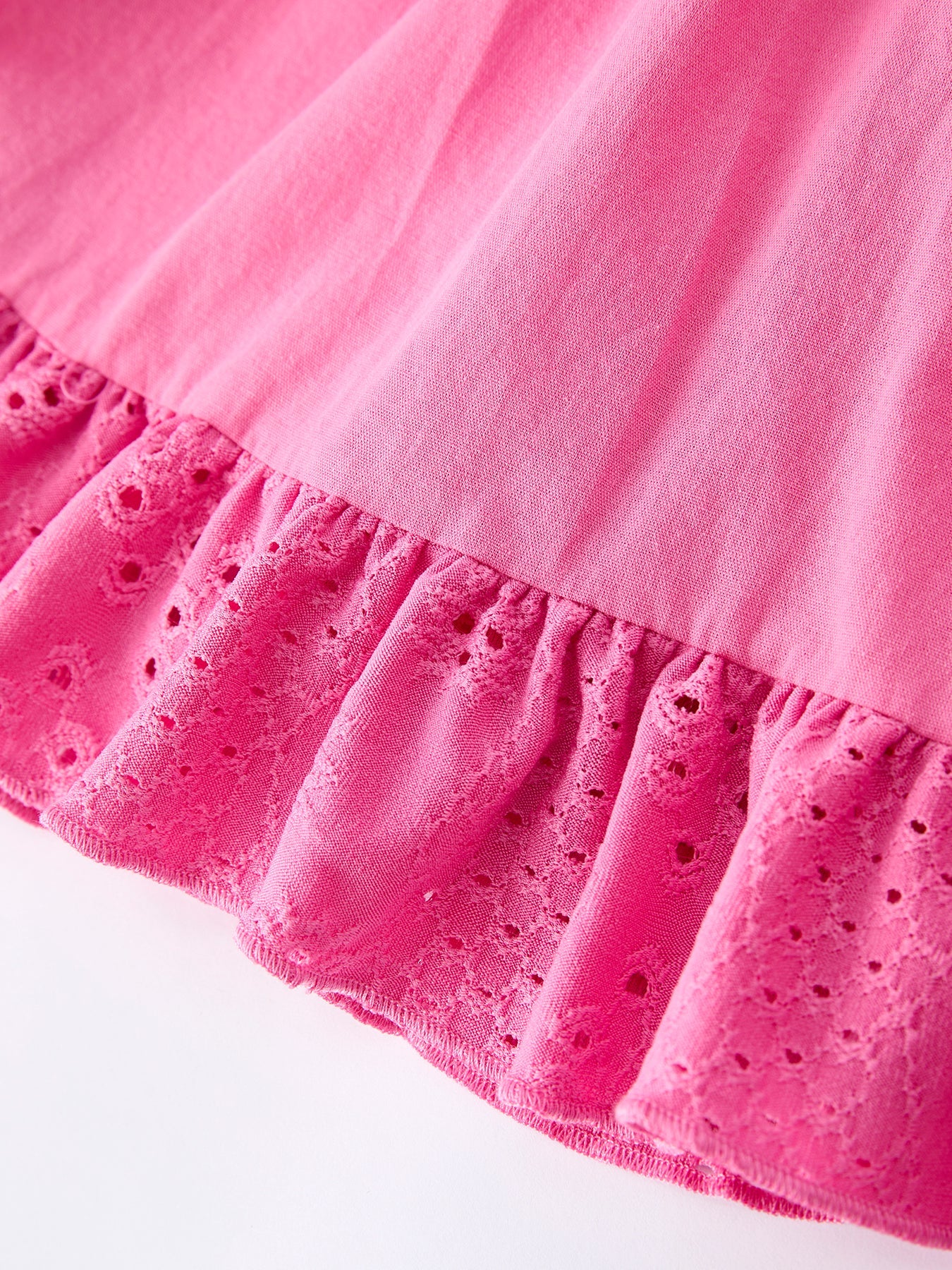 Pink Girl Smocked Ruffle Dress