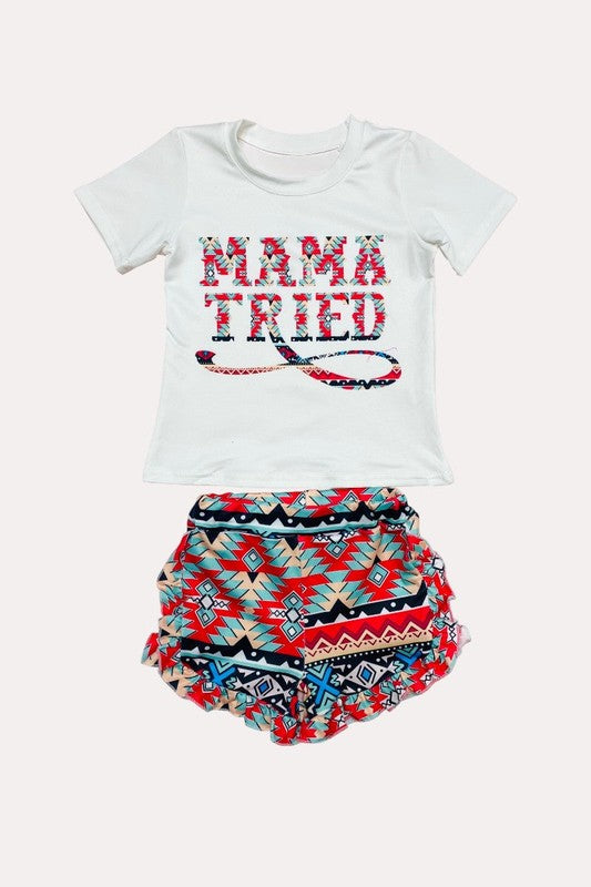 Mama Tried Girls Tee and Shorts Set