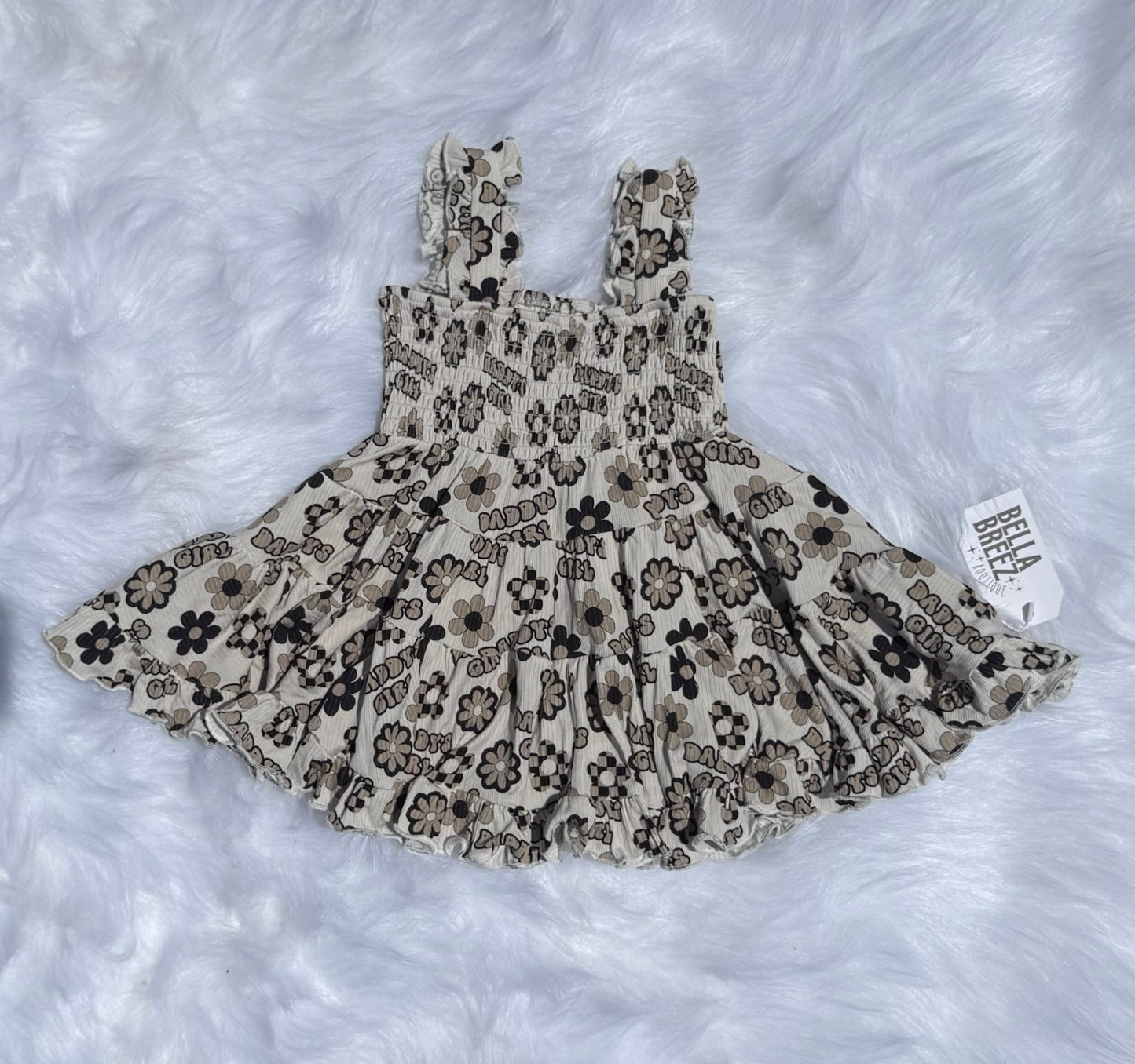 4T Daddy's Girl Ribbed Bamboo Dress
