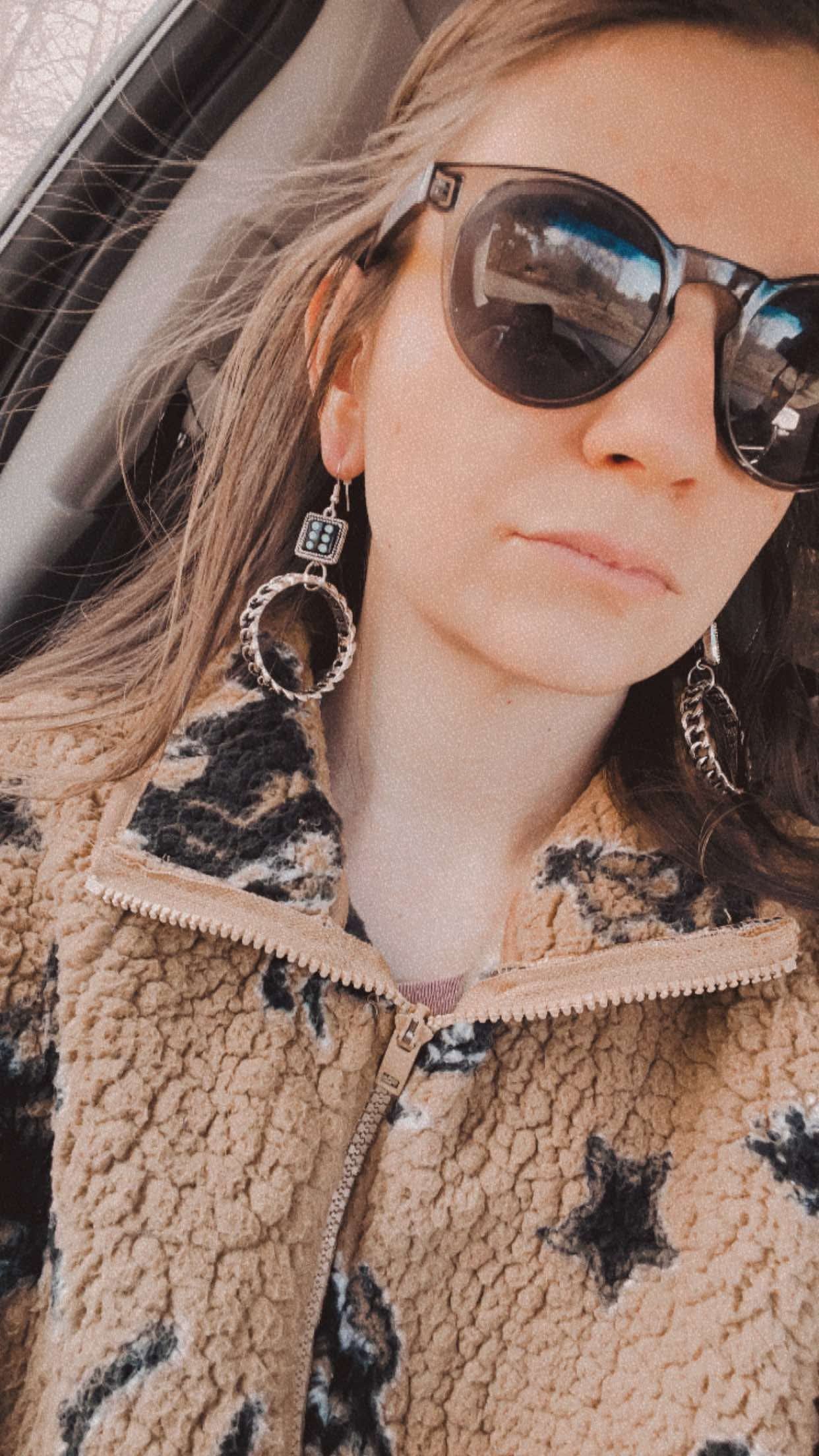 Dice Hoop Earrings (FINAL SALE)