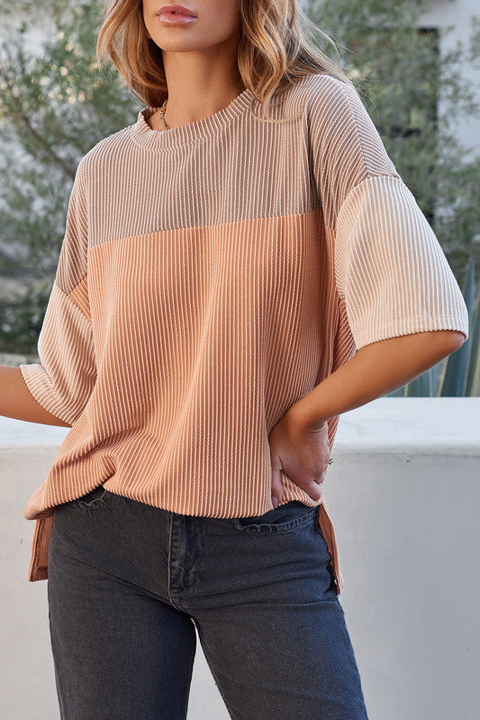 Two-Tone Ribbed Tops FB