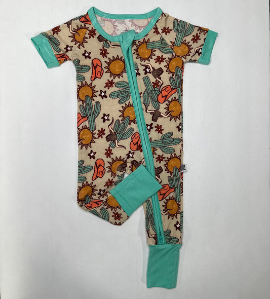 12/18 Months Wild West Short Sleeve Bamboo Sleeper (FINAL SALE)