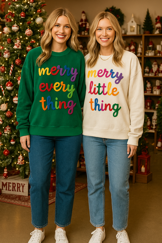 Merry Little Thing Loose Sweatshirt FB