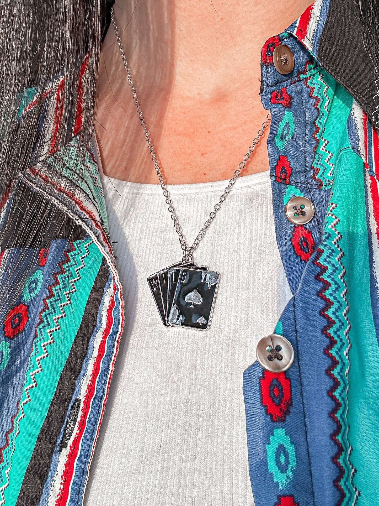 Black Wild Card Necklace (FINAL SALE)