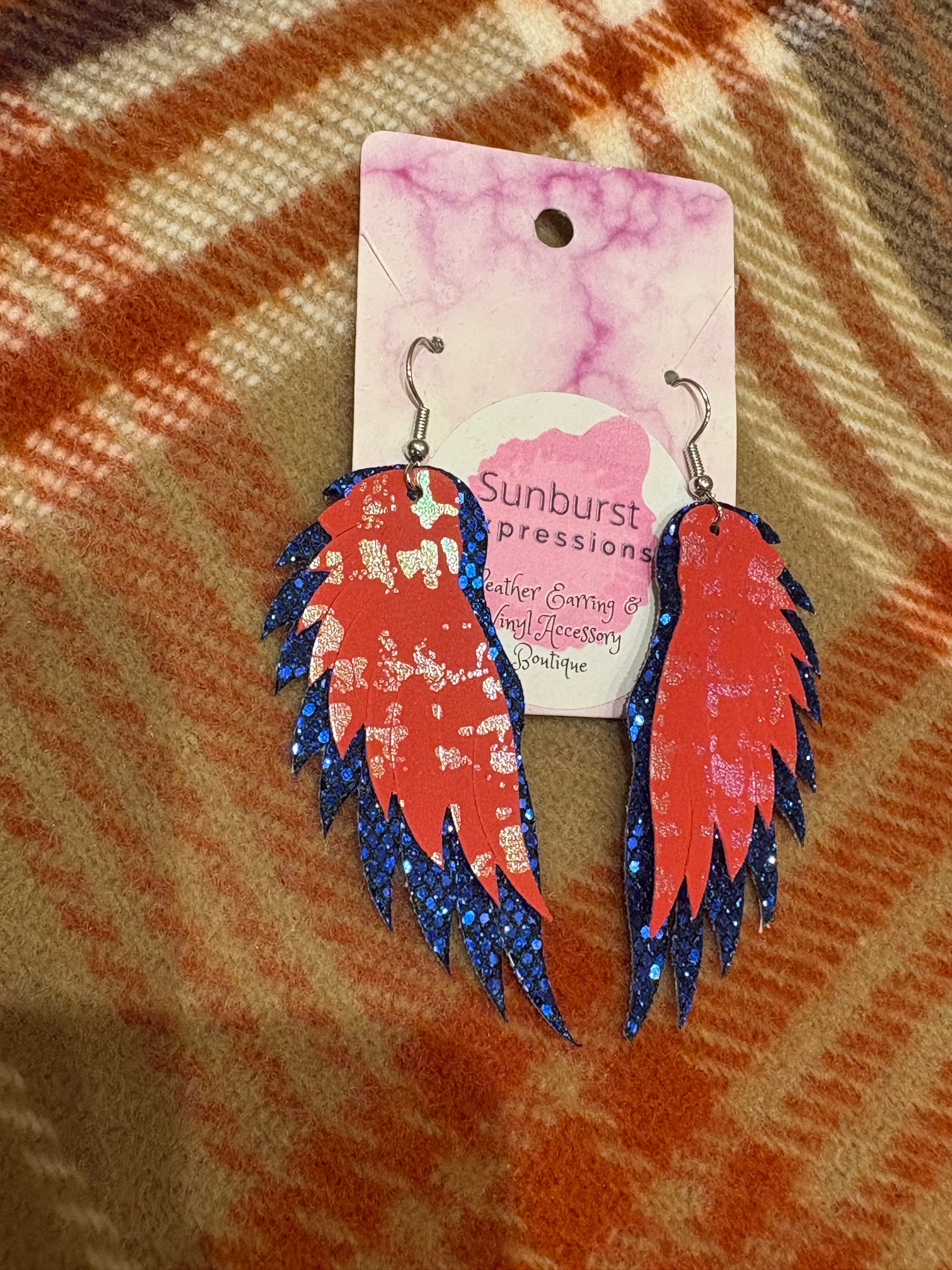 Talk Back to Me- Pink leopard Iridescent and Blue Glitter (2 layer)