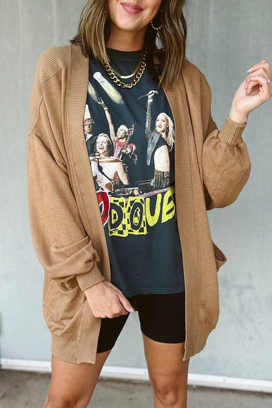 Beige Ribbed Cardigan FB