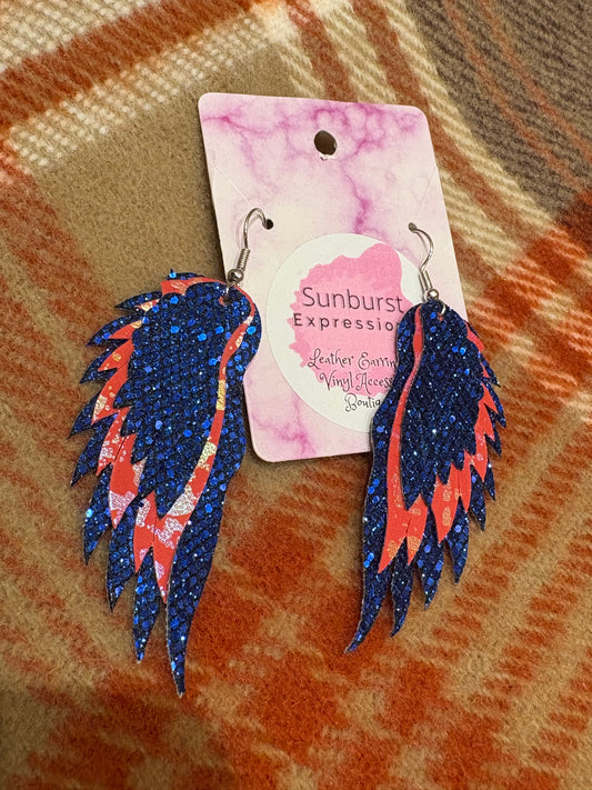 Talk Back to Me- Blue Glitter and Pink Leopard Iridescent (3 layer)