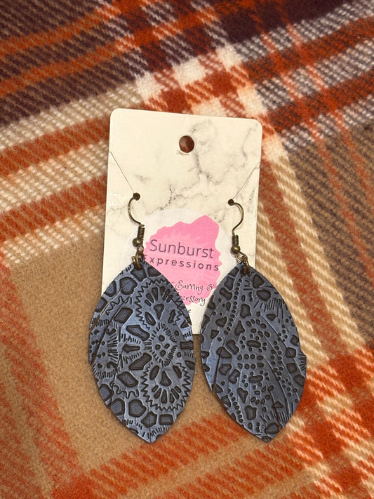 Embossed- Navy Blue