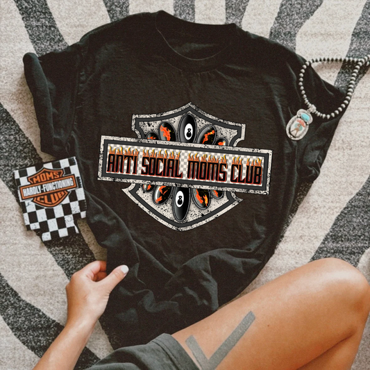 Anti social moms club Tee