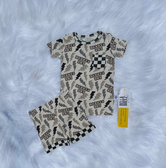 Daddy's Boy Ribbed Bamboo Short Set