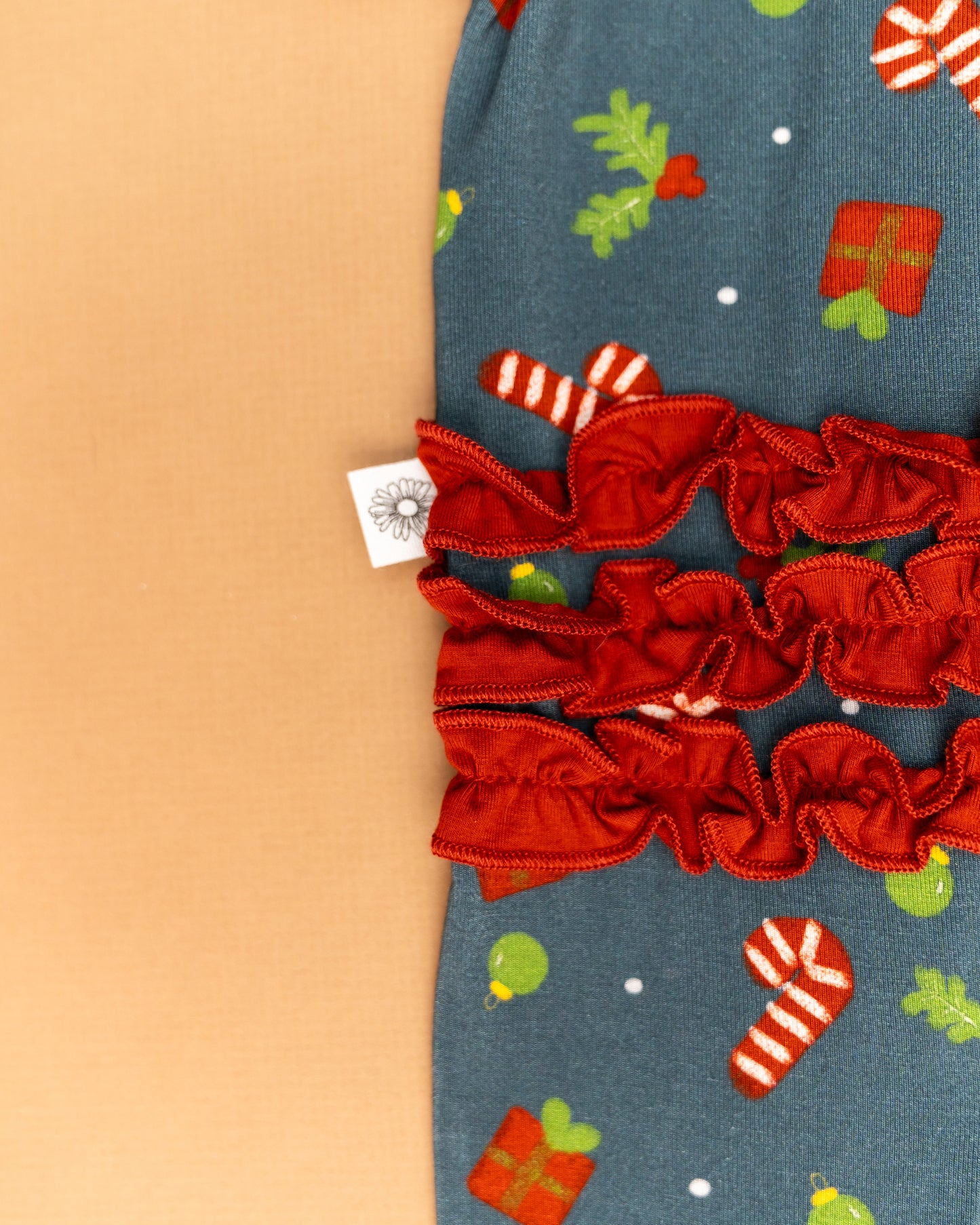 SALE: Holiday Bamboo Ruffled Onesie