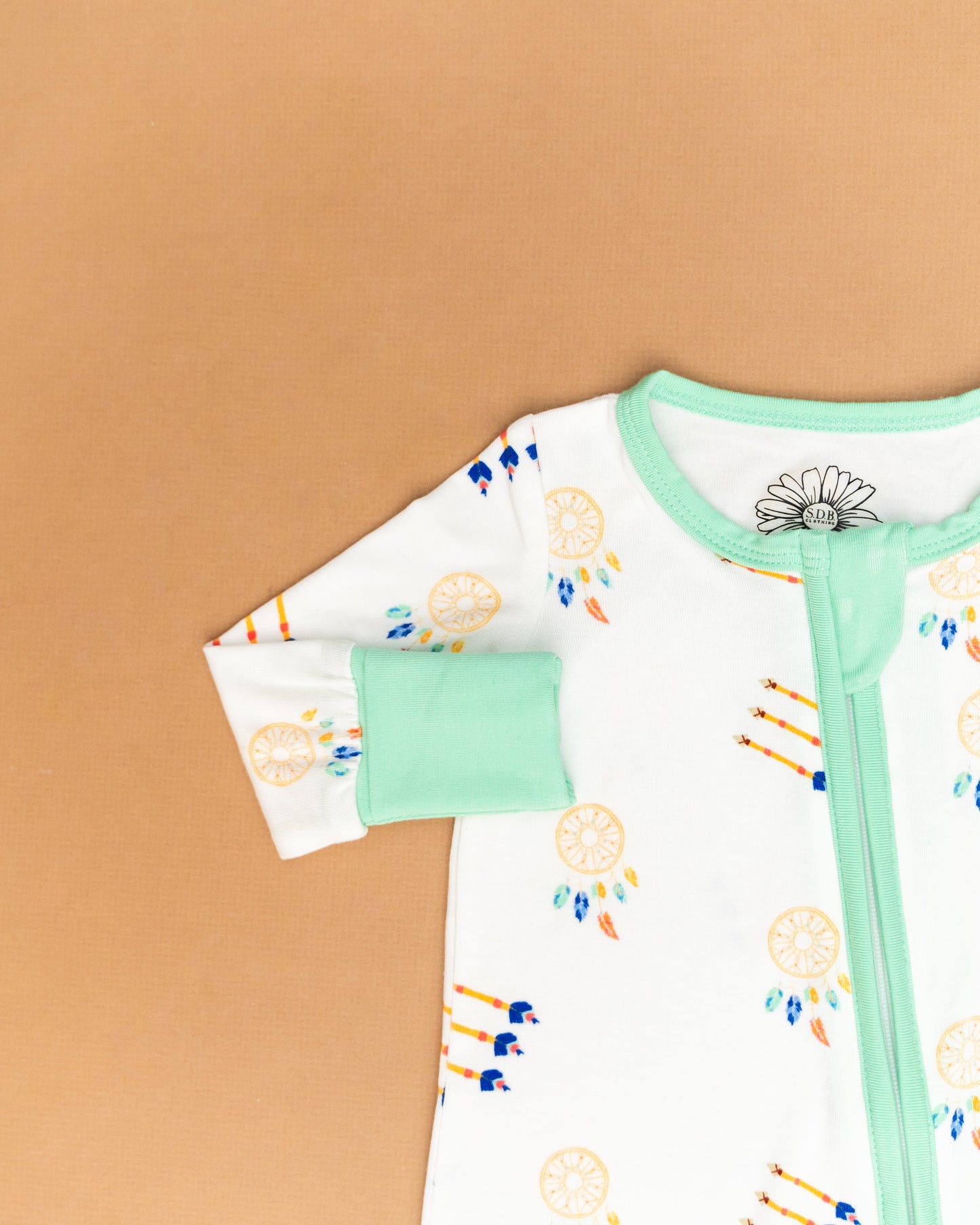 SALE: Dreamcatcher Mint Bamboo Onesie