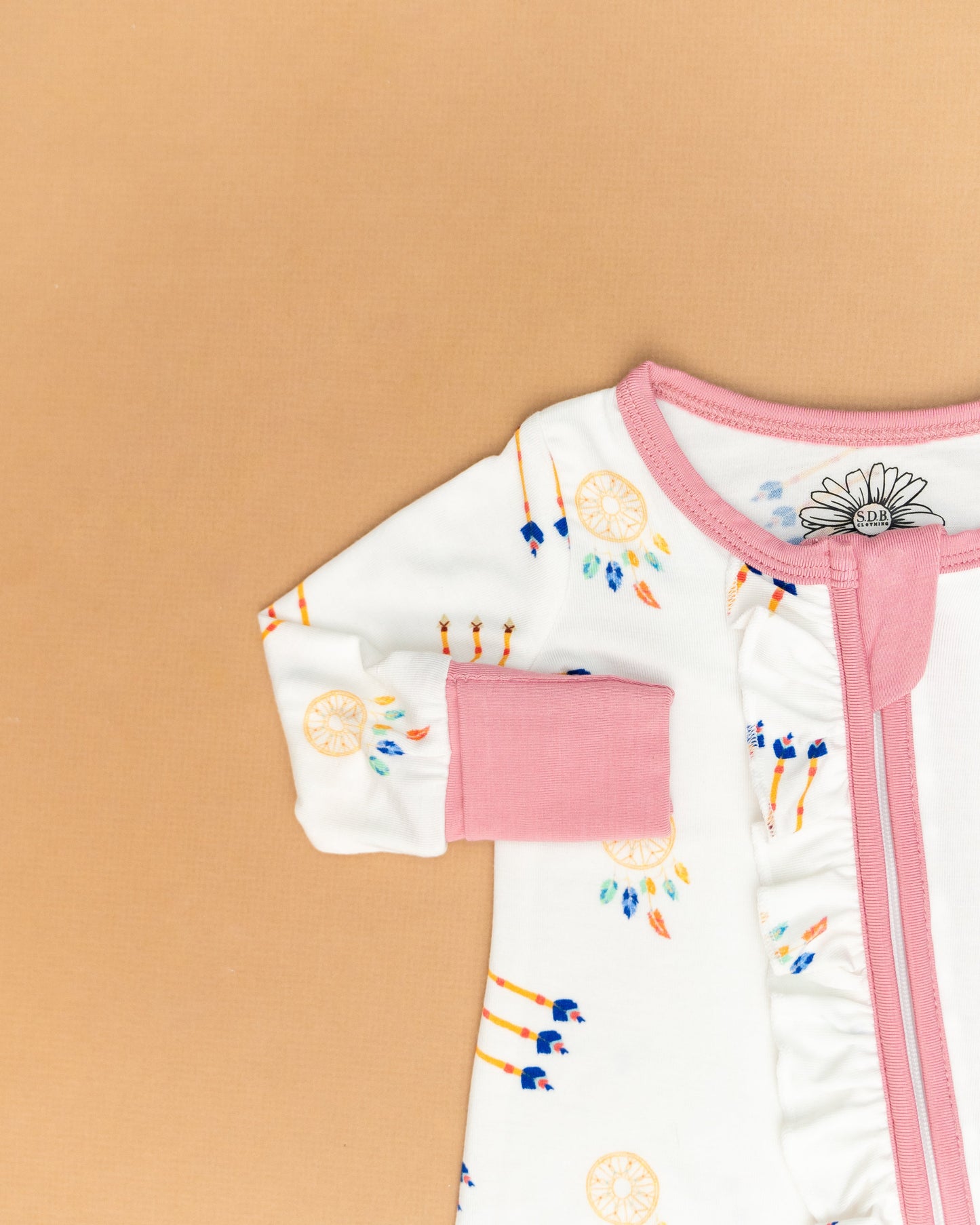 SALE: Dreamcatcher Pink Bamboo Onesie