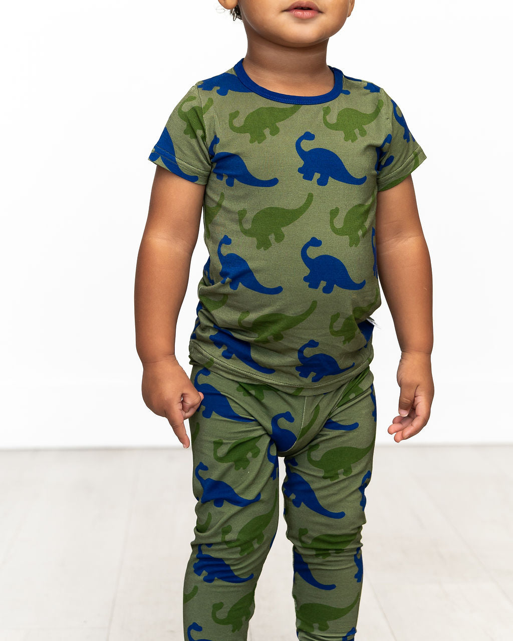Dinosaur Print Toddler Short Sleeve Bamboo Sleepwear
