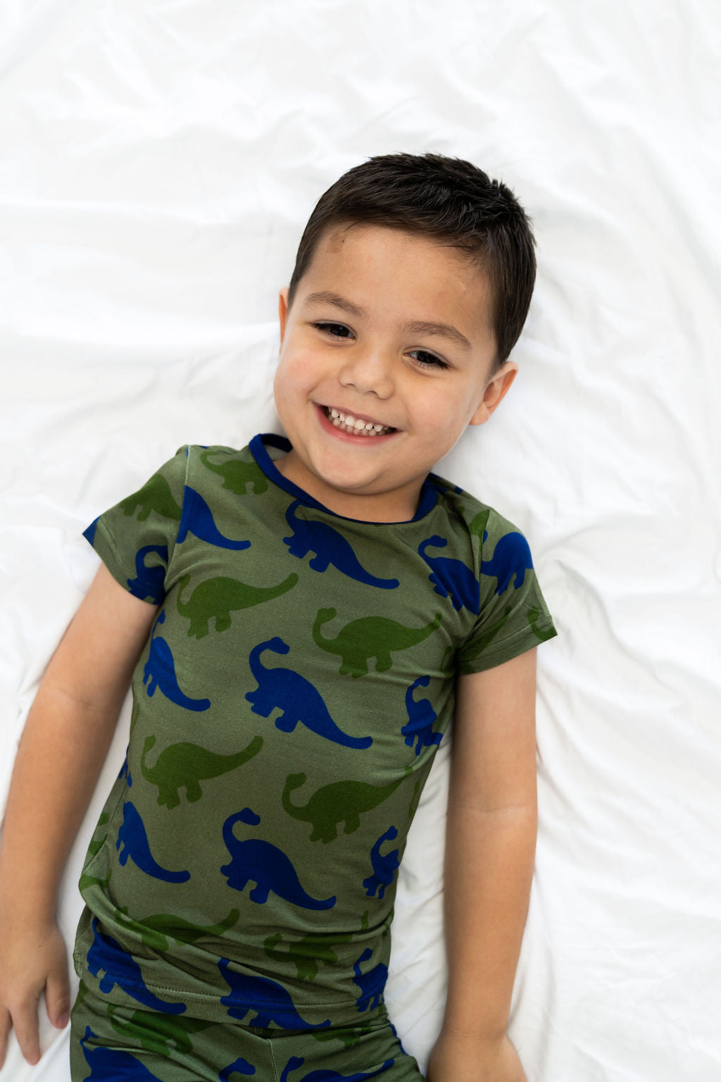Dinosaur Print Toddler Short Sleeve Bamboo Sleepwear