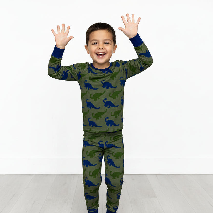 Dinosaur Long Sleeve Bamboo Sleep Set