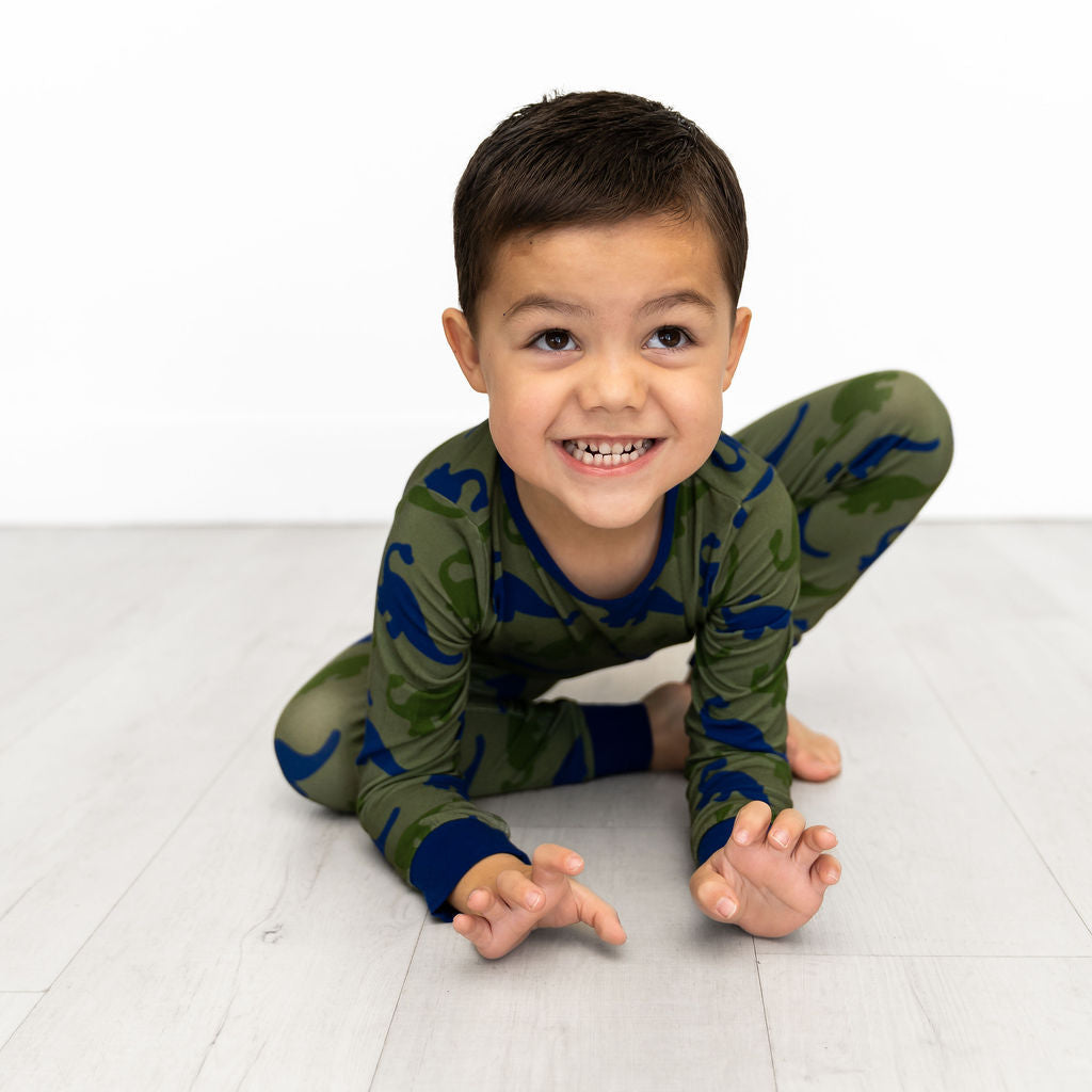 Dinosaur Long Sleeve Bamboo Sleep Set