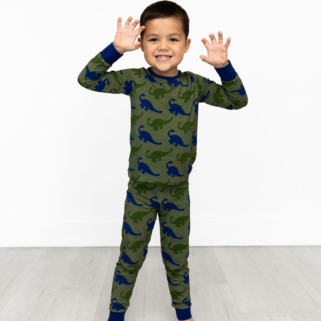 Dinosaur Long Sleeve Bamboo Sleep Set