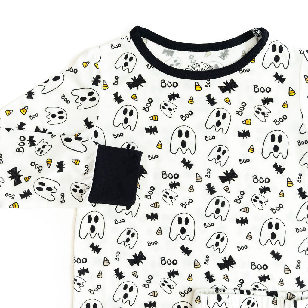 SALE: Halloween Black Long Sleeve Bamboo Sleep Set