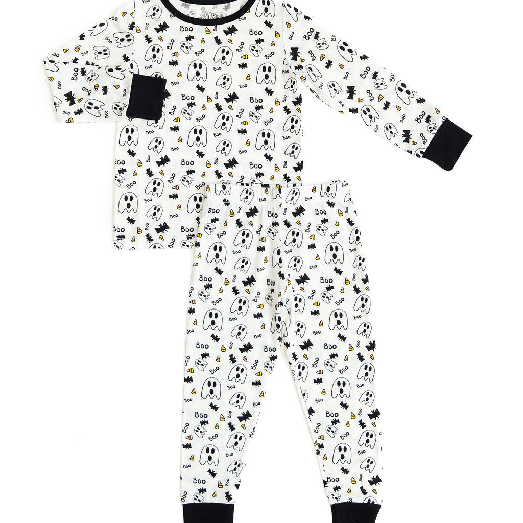 SALE: Halloween Black Long Sleeve Bamboo Sleep Set