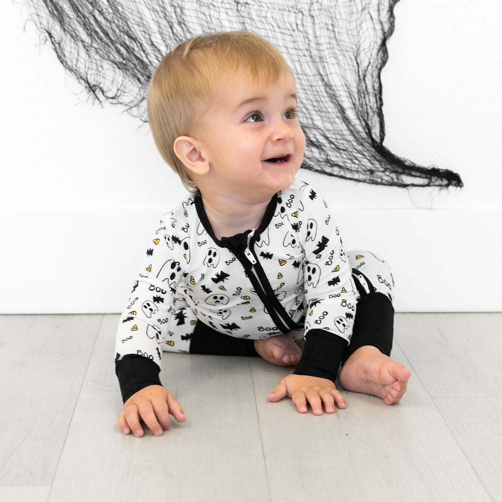 SALE: Halloween Black Trim Onesie