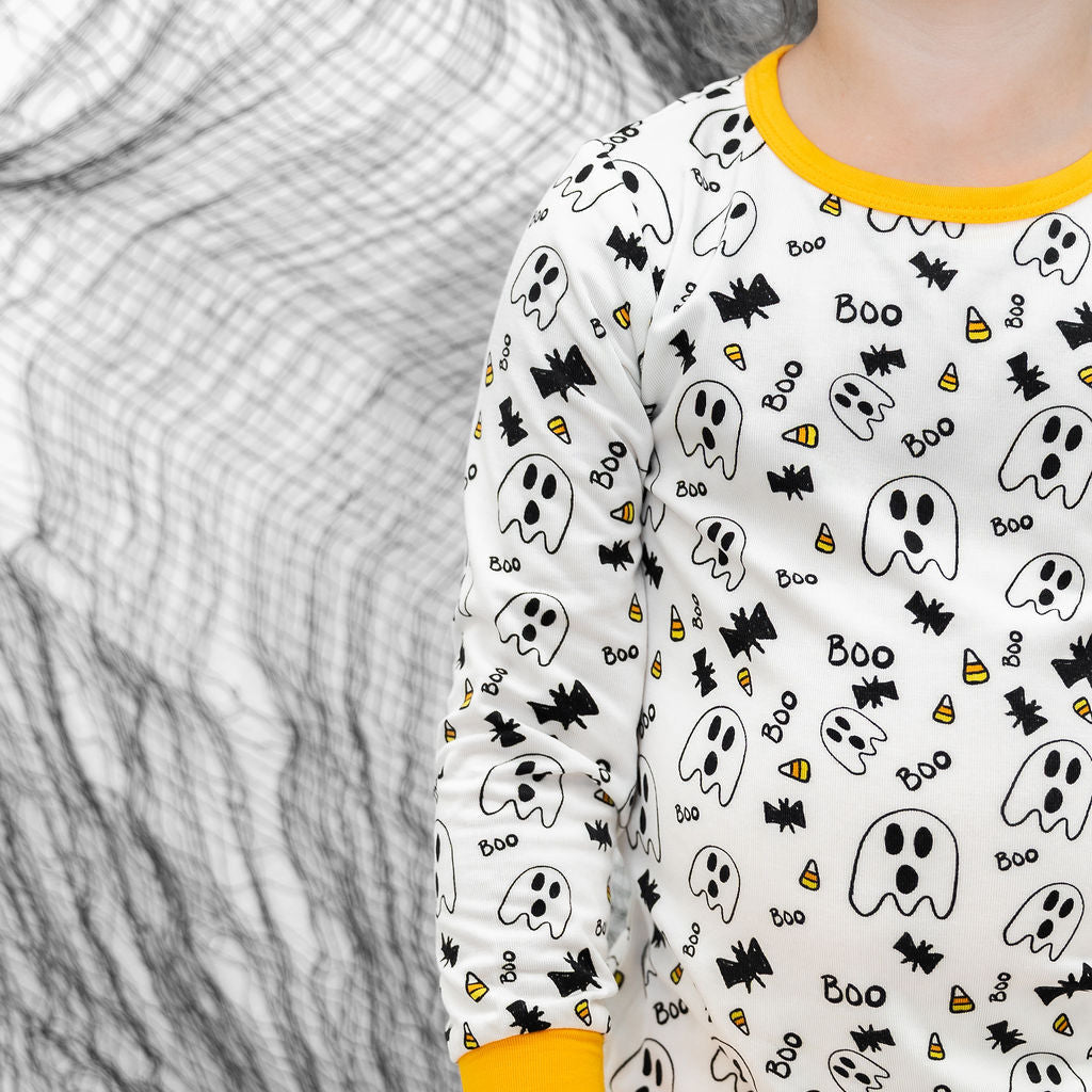 SALE: Halloween Orange Long Sleeve Bamboo Sleep Set