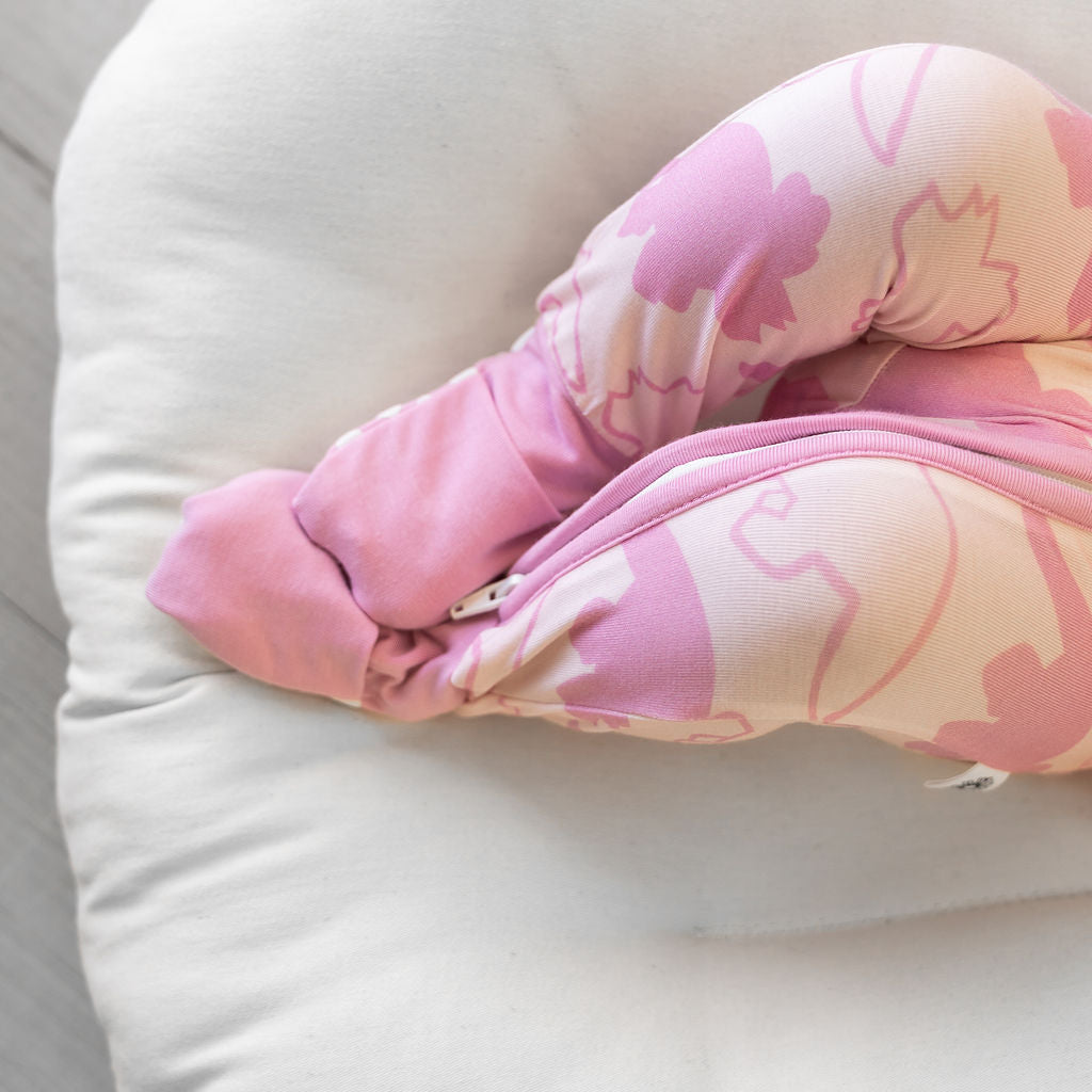Dinosaur Pink Bamboo Onesie