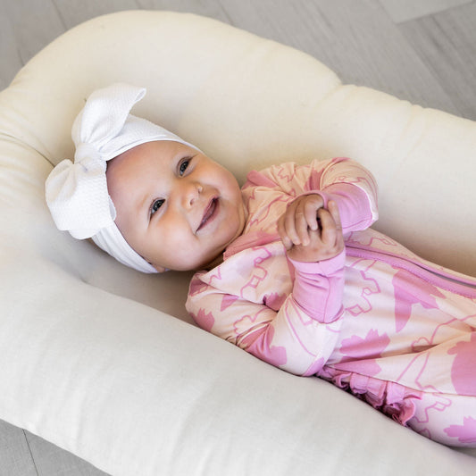 Dinosaur Pink Bamboo Onesie