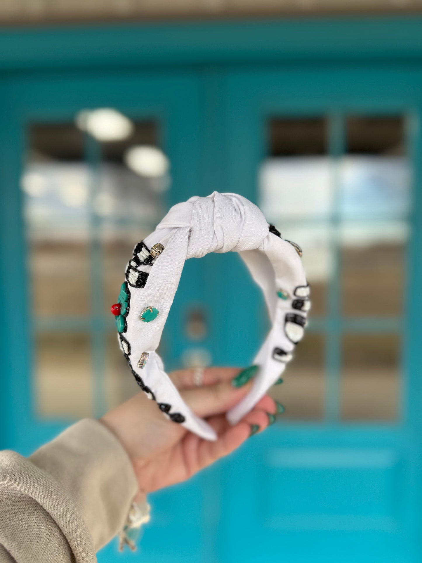 Howdy Checkered Headband (FINAL SALE)
