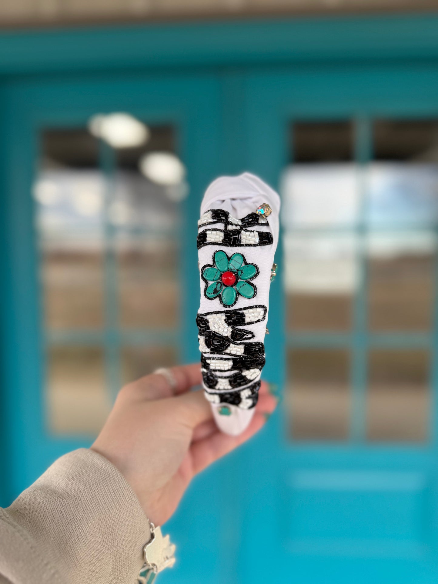 Howdy Checkered Headband (FINAL SALE)