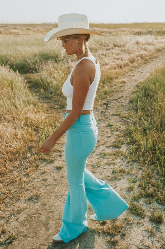 Turquoise Bell Bottoms (32 Inseam)