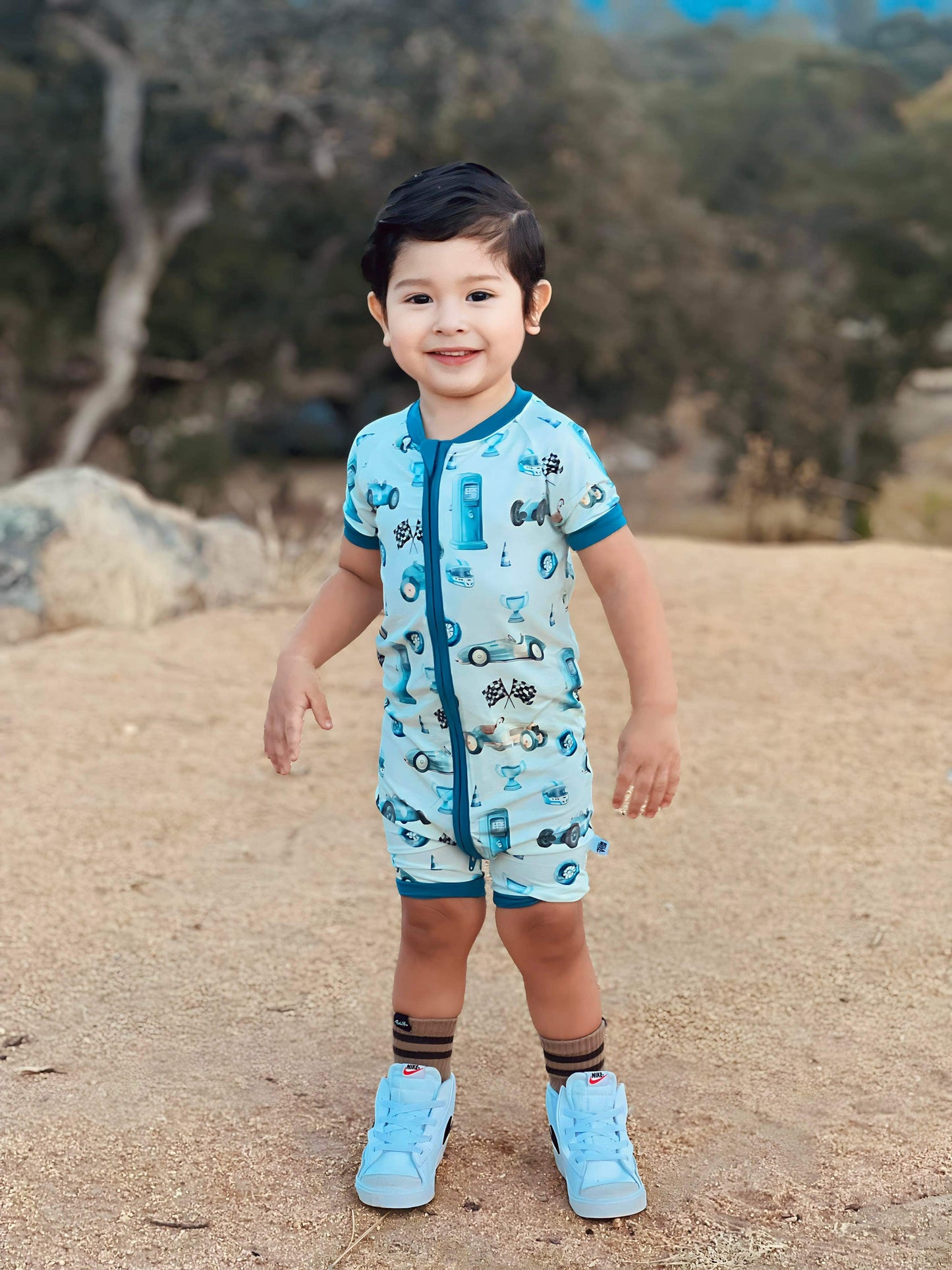 Need For Speed Bamboo Shortie Romper (FINAL SALE)