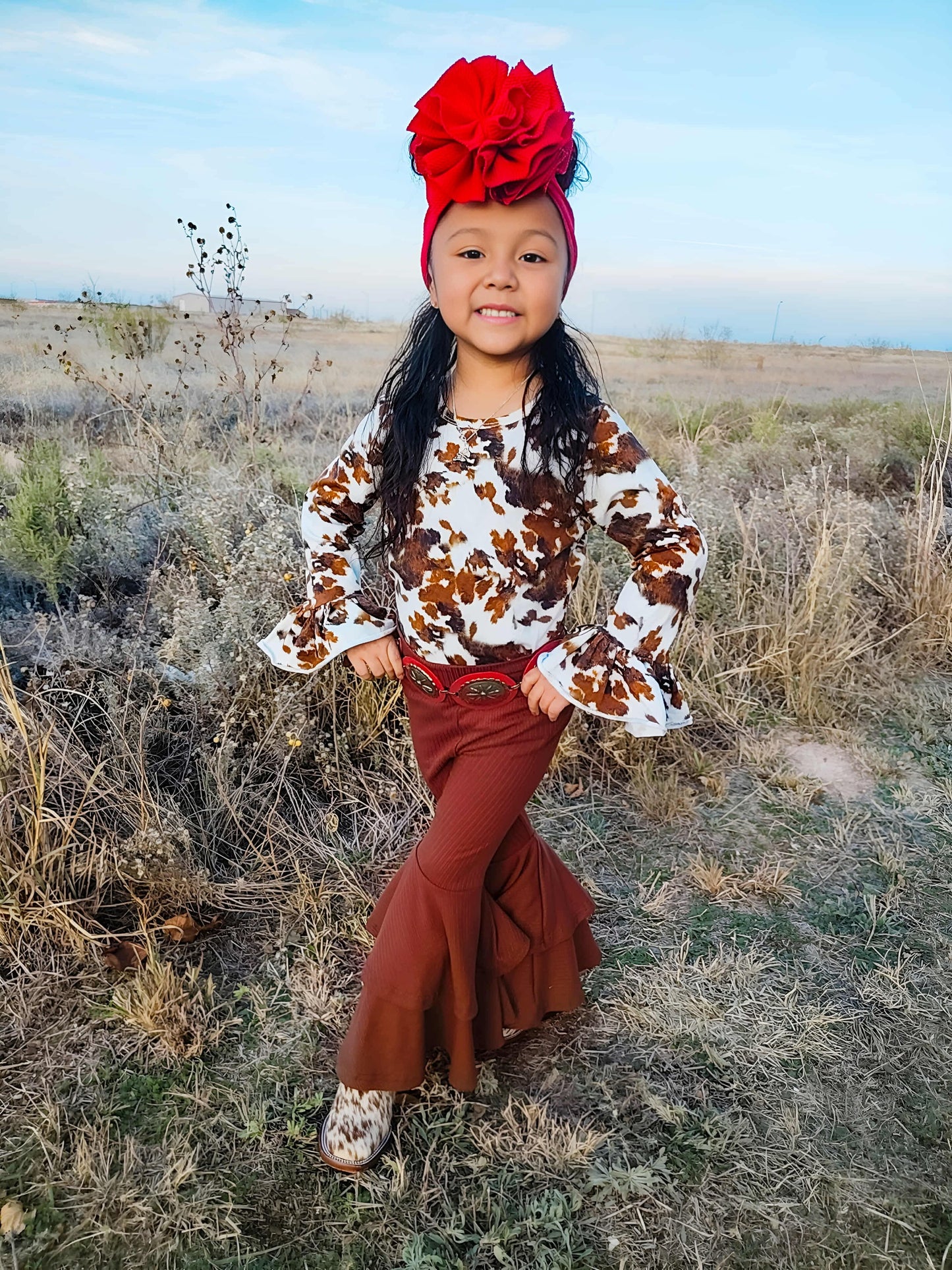 Chocolate Brown Double Bell Bottoms
